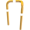 Anti-nudge hoop 90 | one sided- deep version | steel tube  76 mm | yellow / black | one-sided, right | height above ground: 650 mm | for casting in concrete